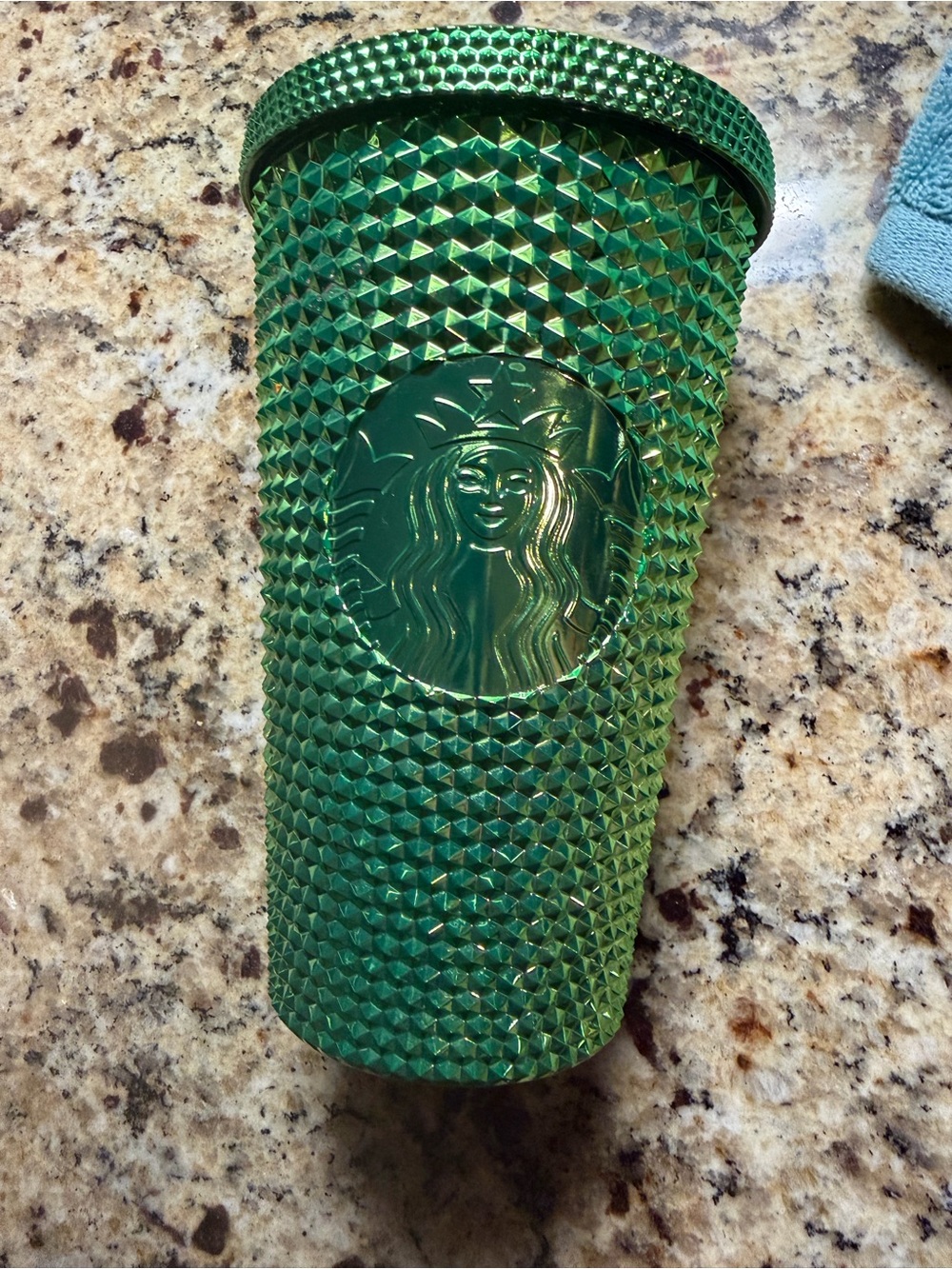 Starbucks Metallic Emerald Green Studded Tumbler